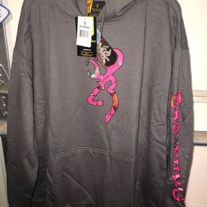 Browning Realtree Gray/Pink Buckmark Sweatshirt.